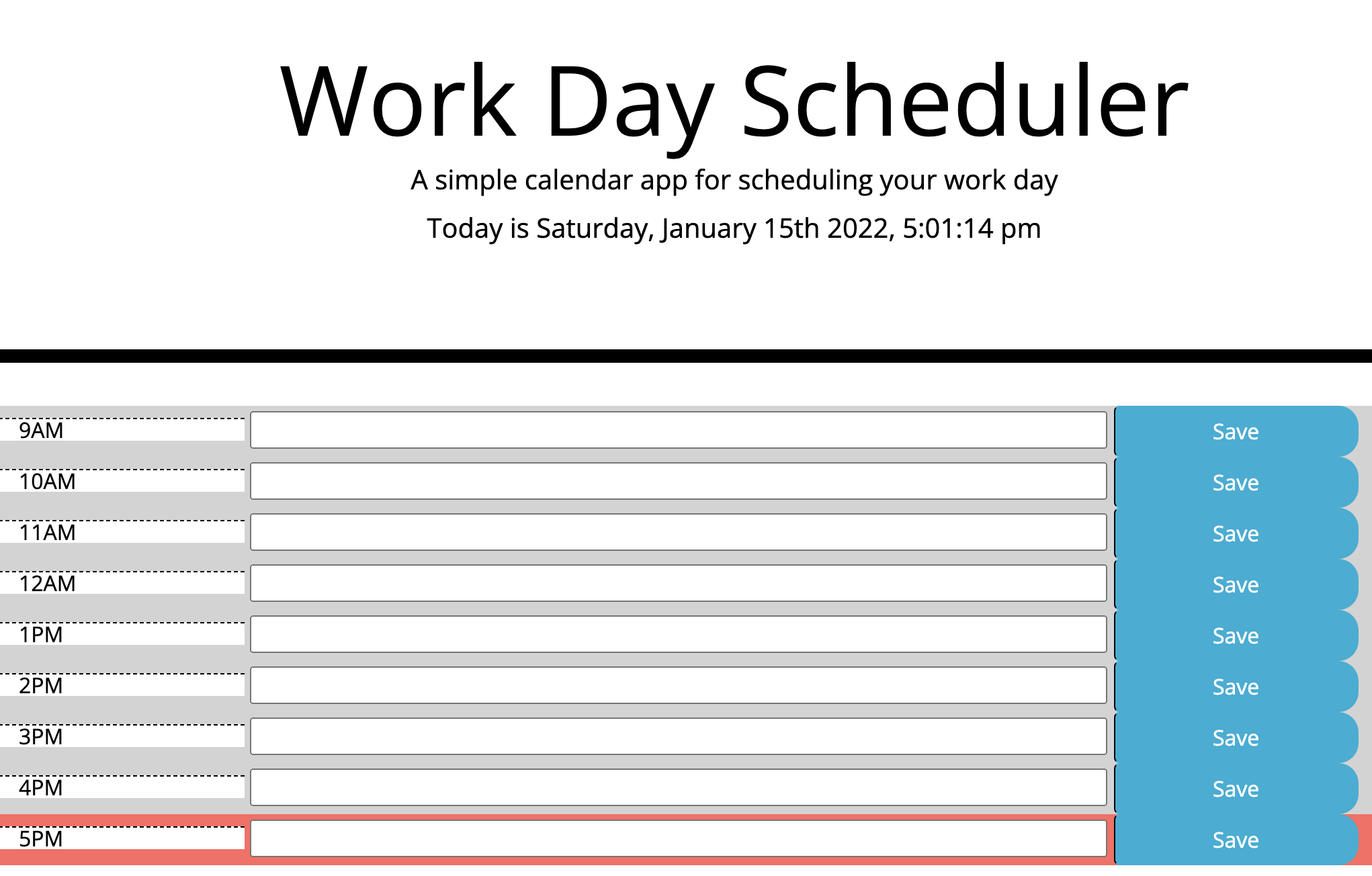 Day scheduler site